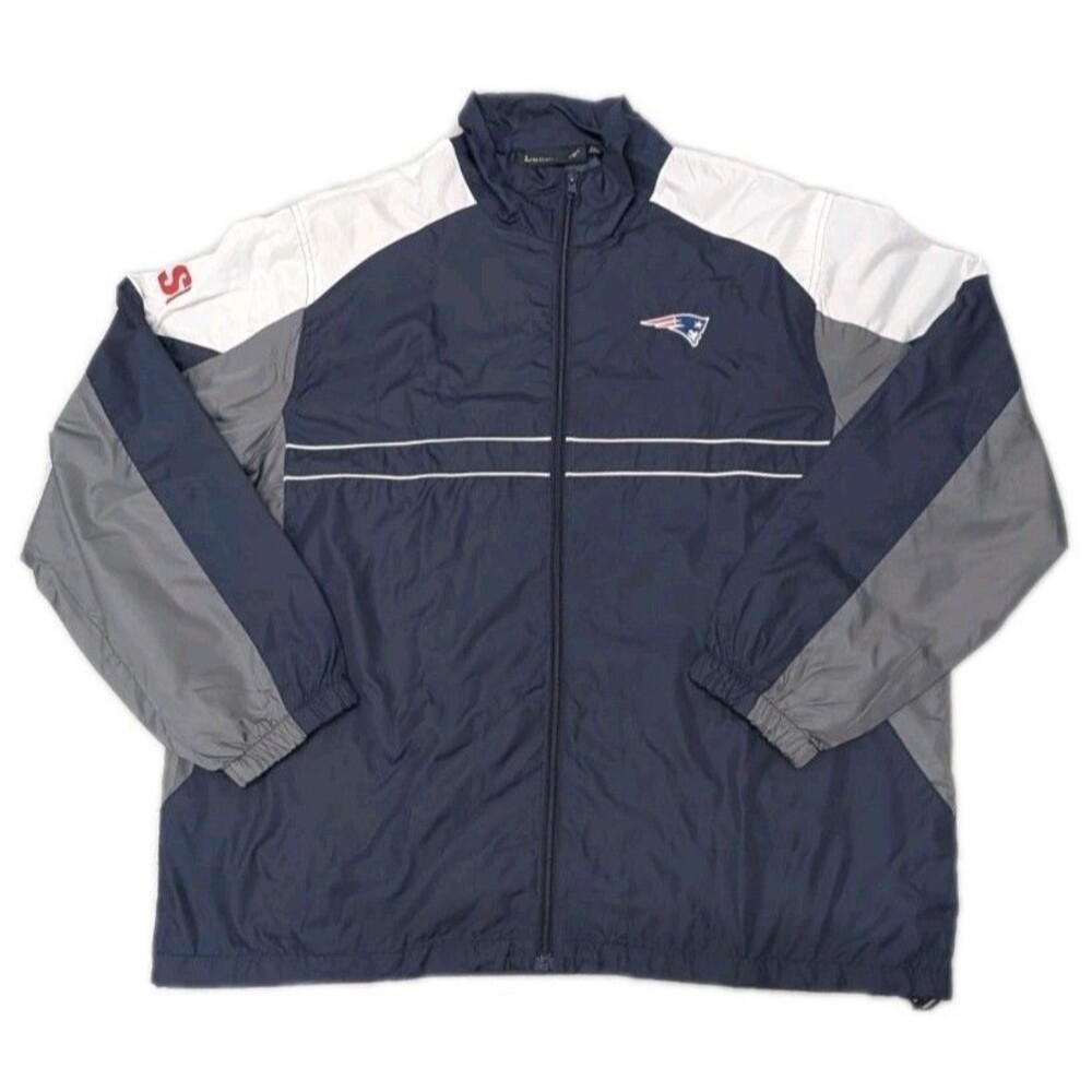 New England Patriots Dunbrooke Windbreaker Jacket XL Blue Gray NFL